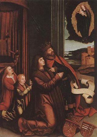 Святой Ладислав представляет Богородице Владислава II и его сыновей, 1511 - 1512 - Бернхард Стригель