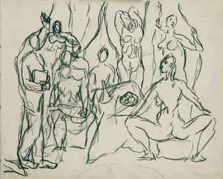 1907 Les demoiselles d – Рtude densemble Е sept personnages cinq demoiselles