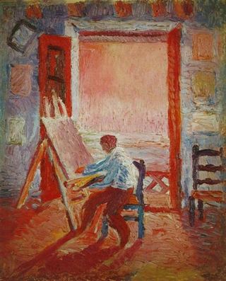 Автопортрет в мастерской, 1919