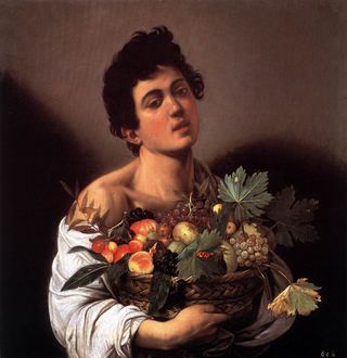 Мальчик с корзиной фруктов