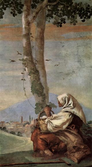 Пейзаж с сидящим фермером, 1757