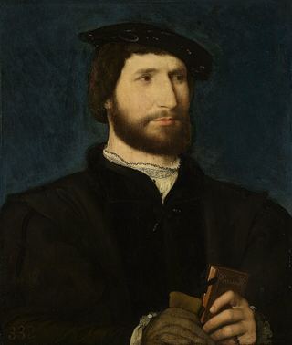 Портрет мужчины, держащего томик Петрарки