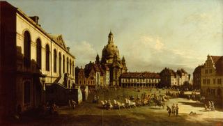Нойер Марктплац в Дрездене, 1747