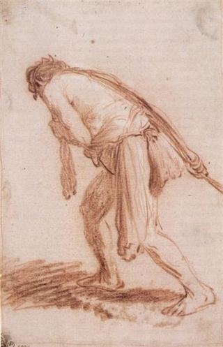 Мужчина, тянущий веревку, 1628