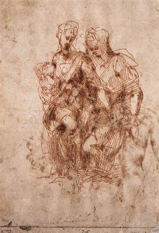 Святая Анна с Мадонной и младенцем Христом, c.1502