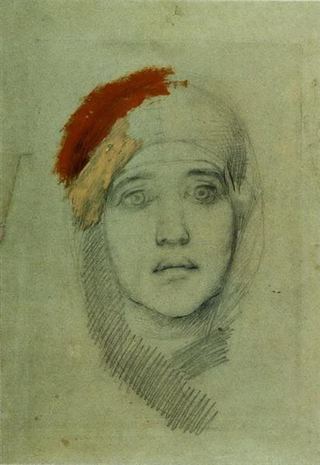 Женская голова (Эмили Л. Прахова), 1884 - Михаил Врубель