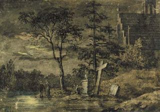Двое мужчин, созерцающих луну, 1794 - 1798