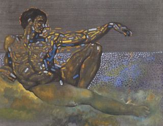 Фигура, вдохновленная Адамом, на потолке Сикстинской капеллы, 1982