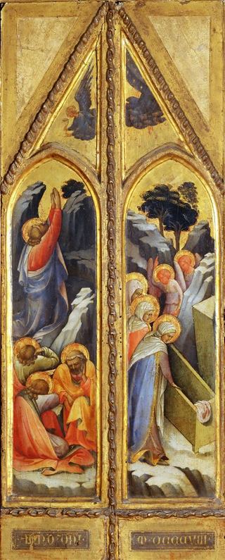 Христос на Елеонской горе и Марии у гроба, 1408