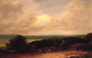 Пейзаж, сцена вспашки в Саффолке, 1814 - Джон Констебль