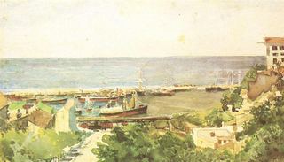 Одесская гавань, 1885 - Михаил Врубель