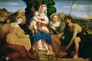Священный разговор, c.1520 - c.1522 - Пальма Веккьо