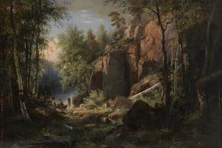 Вид на остров Валаам. Петух, 1860 - Иван Шишкин