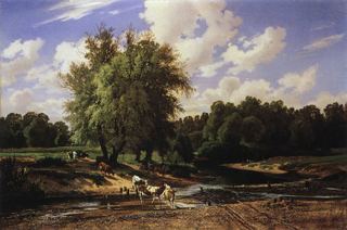 Коровы на водопое. 1867 71х107
