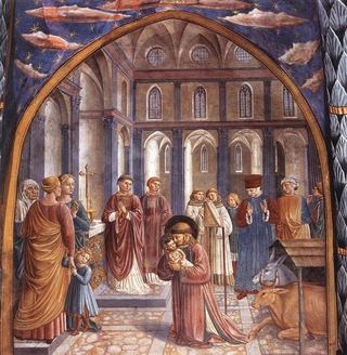 Основание яслей в Греччо, 1452 г.