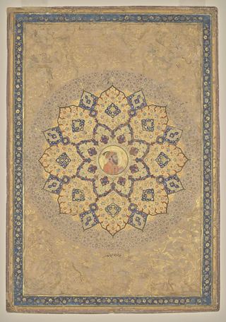 Шамса (солнечная вспышка) с портретом Аурангзеба (1618–1707) из Императорского альбома (Альбом Кеворкяна)