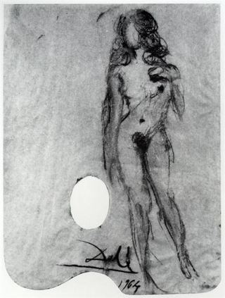 Без названия. Обнаженная женщина на палитре, 1964