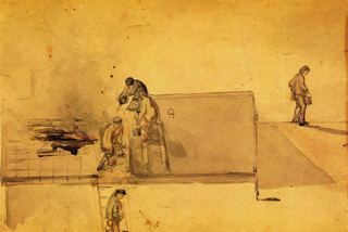 Пожар в Помфрете, c.1850 - Джеймс Макнил Уистлер