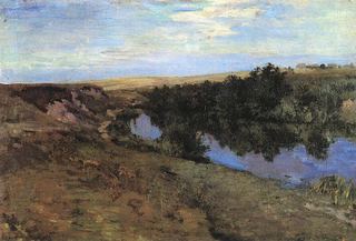 Речка в Меньшове. 1885