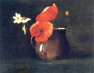 Цветы в зеленой вазе, c.1868