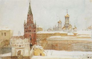 Вид Кремля зимой, 1876 - Василий Суриков