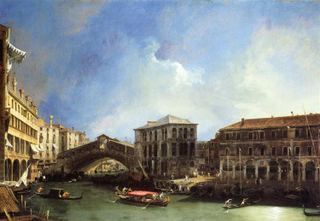 Гранд-Канель, мост Риальто с севера, 1725