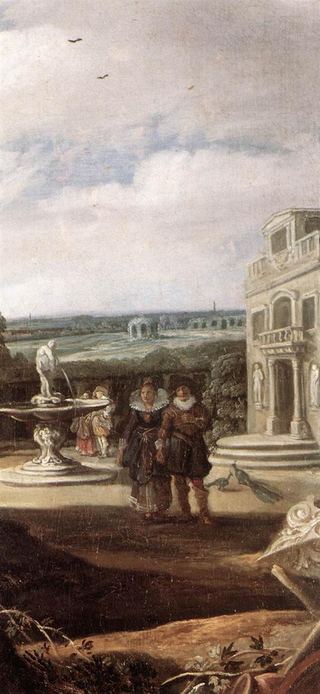 Супружеская пара в саду (фрагмент), c.1622 - Франс Хальс