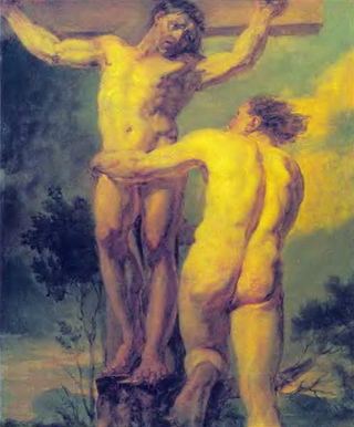 Распятие. Этюд двух натурщиков, 1800 - Орест Кипренский
