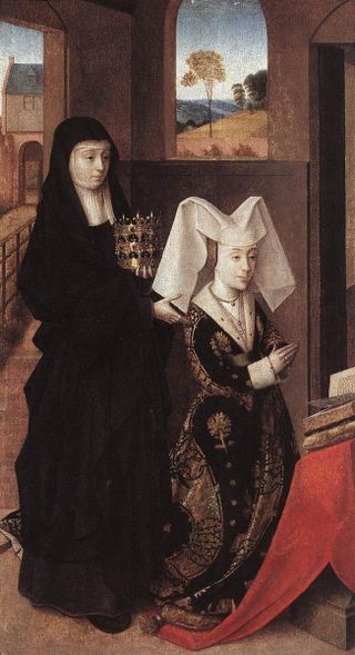 Изабелла Португальская со святой Елизаветой, c.1457 - c.1460