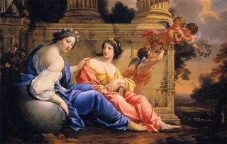 Музы Урания и Каллиопа., 1634