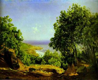 Ливорно. Дорога к морю в Антиниано близ Ливорно, 1862 - Николай Ге