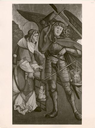 Святой Лаврентий и Архангел Михаил с мечом и весами