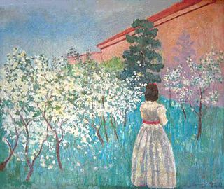 Цветущий сад, c.1900 - Виктор Борисов-Мусатов