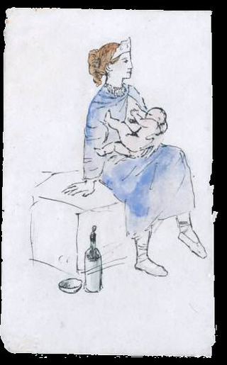 1905 Артист цирка с ребенком.