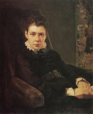 Портрет сестры художника Д. Хрущевой, 1874 - Василий Поленов