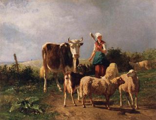 Возвращение стада, c.1860