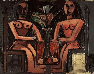 1907 г. Две сидящие женщины