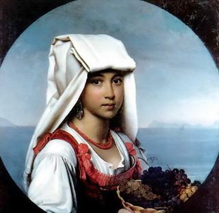 Неаполитанская девочка с плодами 1831 Х.
