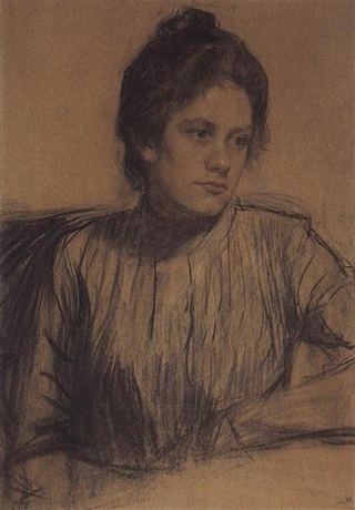 Портрет Ю.Е. Прошинской, 1901 - Борис Кустодиев