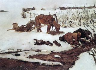 Полосканье белья . 1901