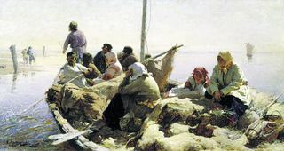 по реке оке