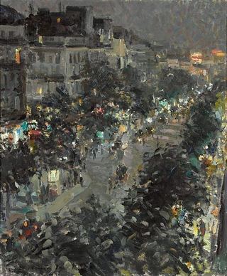 Париж ночью. Итальянский бульвар