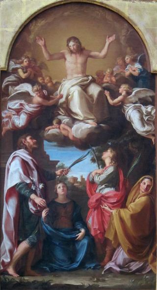 Христос со святыми Юлианом, Василисой, Цельсом и Маркиониллой, 1736 - 1738 - Помпео Батони