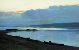 Вечер на Волге2. 1888
