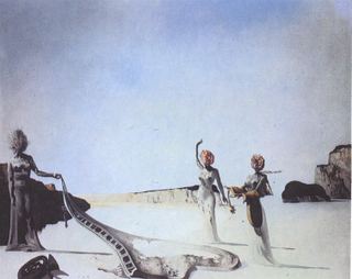 Три женщины с головками цветов в поисках кожи А, 1936