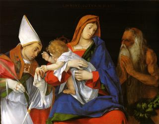 Мадонна с епископом и святым Онуфрием, 1508