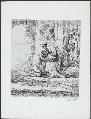 Рембрандт. Гравюра «Возвращение блудного сына» (1636 г.)