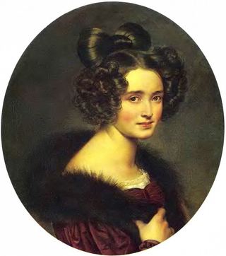 Портрет Олимпиады Александровны Рюминой. 1826. Х.