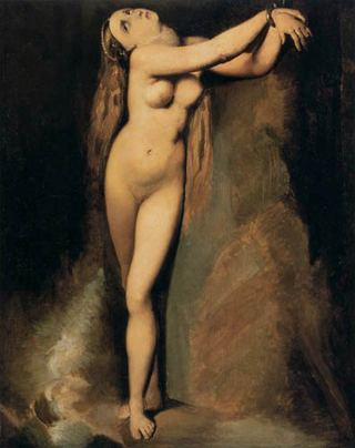 Анжелика у скалы (После ingres), 1878 - Жорж Сёра