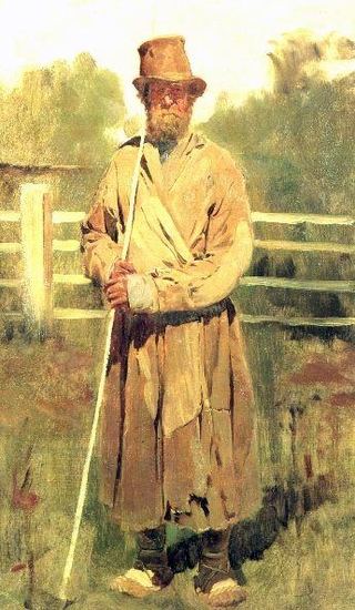 Крестьянин с шестом (этюд), 1877 - Виктор Васнецов